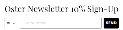 Oster Newsletter 10% Sign-Up