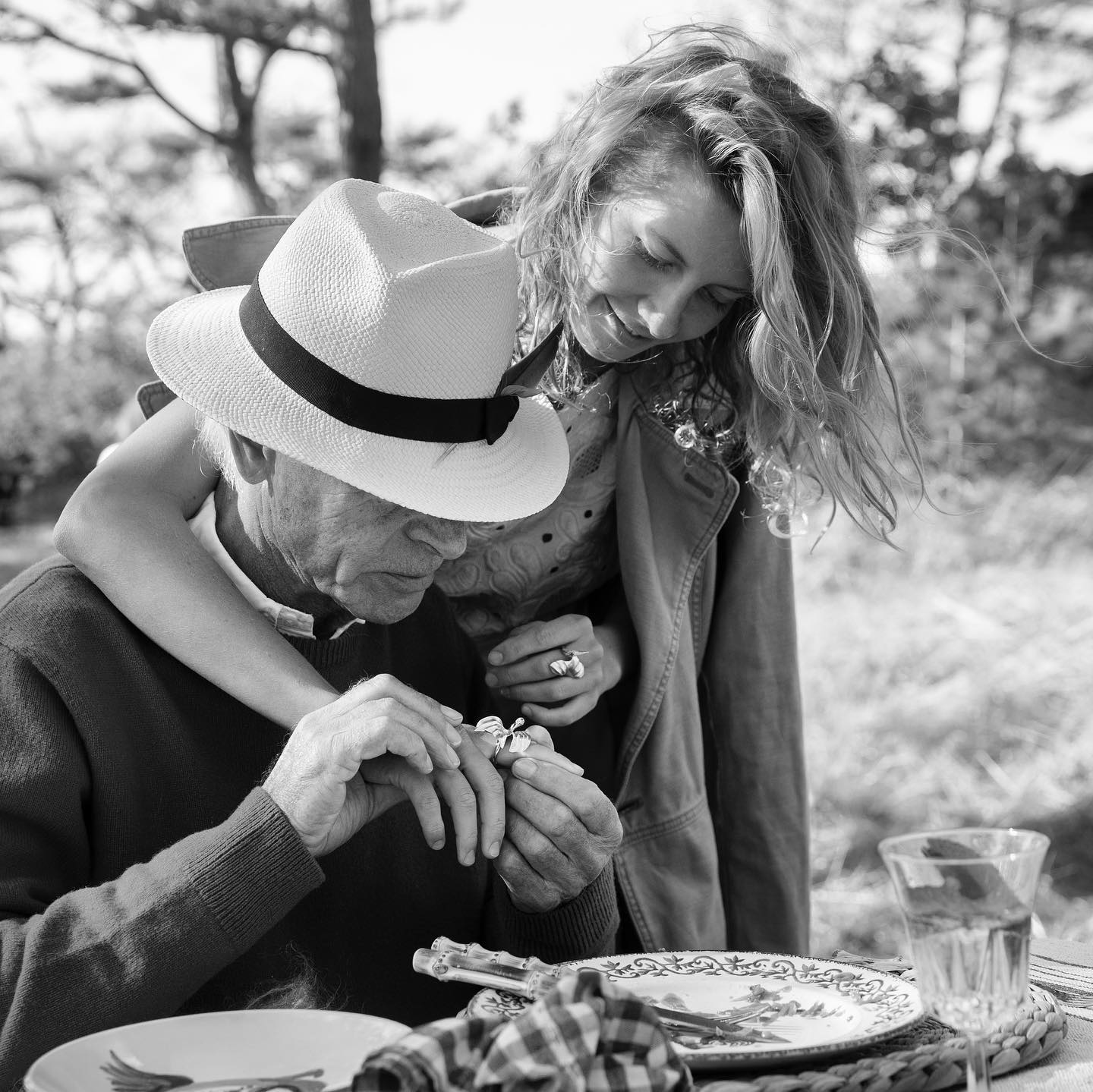 Designer Sofia Lynggaard Normann with Grandfather Ole Lynggaard