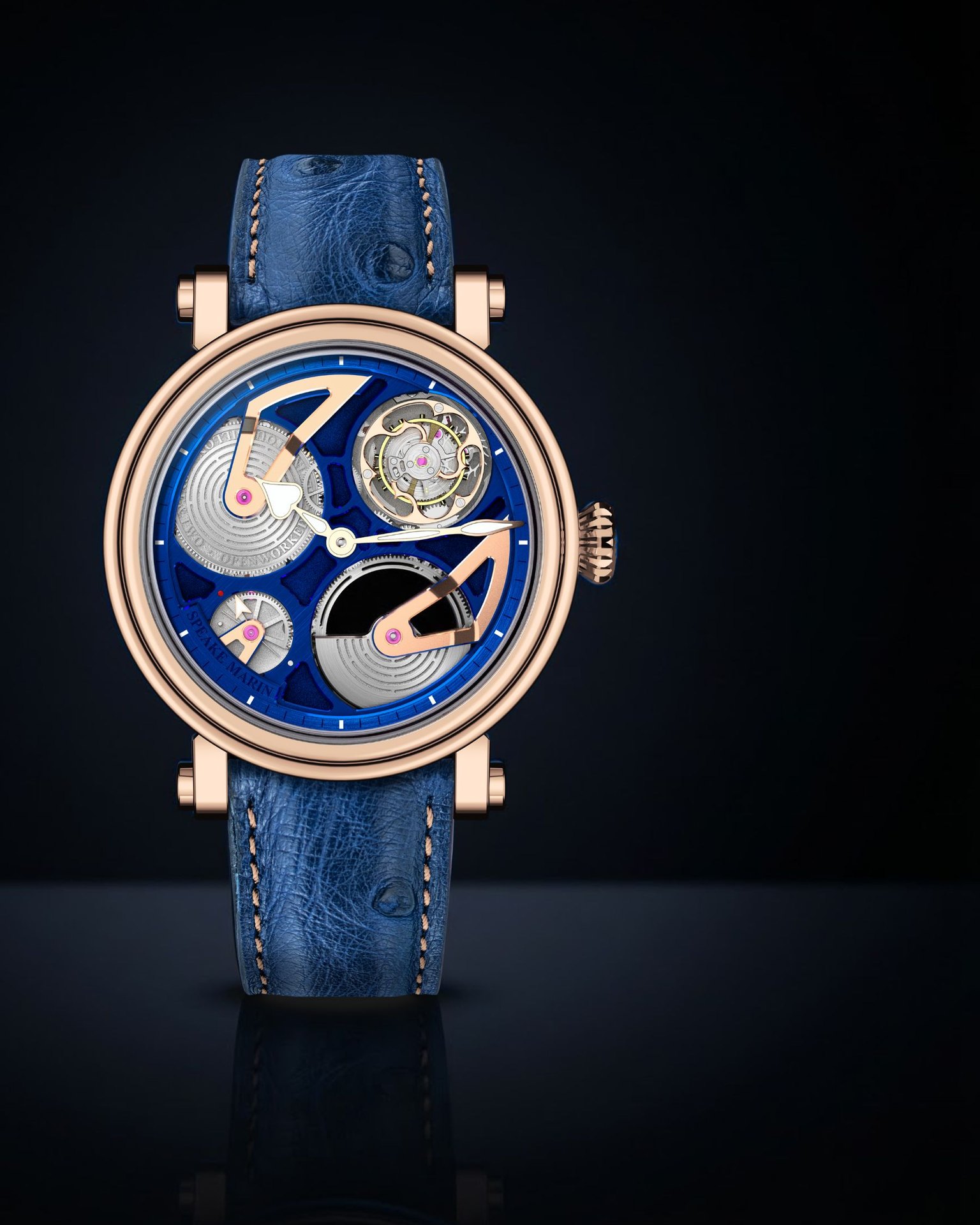 Speake-Marin One & Two Openworked Tourbillon Royal Blue RG