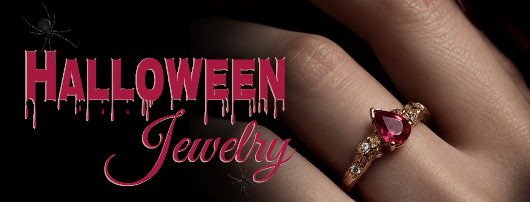 Halloween Jewelry | Rendered image of the K. Brunini Ruby Twig Engagement Ring