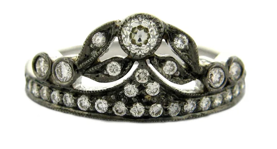 Sethi Couture Elizabeth 18KBWG White Diamond Ring