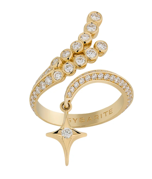 Sybarite Falling Star 18KYG Diamond Ring