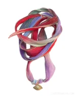 Open your third eye to wonder and awakening with the Catherine Michiels mini amazing eye charm, a protection and a good luck talisman to keep by your side with a tiny tsavorite stone at its center.⁠
⁠
The mystical charm is shown here in bronze strung on a muted rainbow 100% silk wrap that's perfect for wrapping around a wrist. Wear this wrap by itself or stacked with other charm bracelets.⁠
⁠
⁠